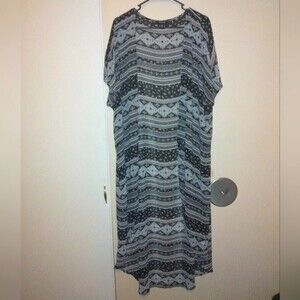 Torrid sheer duster shortsleeve long‎ overshirt cardigan cover size 2/3  (2X-3X)